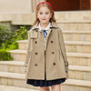 【英氏】【120-165】女童春秋学院风中长款外套双排扣风衣 商品缩略图2