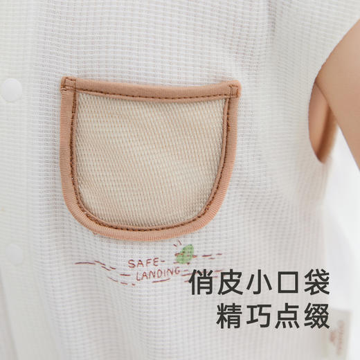 【商场同款】英氏新生儿衣服夏季透气纯棉三防男宝连身衣新款 商品图3