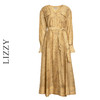 LIZZY法式优雅手绘印花工装风高级感气质V领大摆连衣裙8025 商品缩略图4
