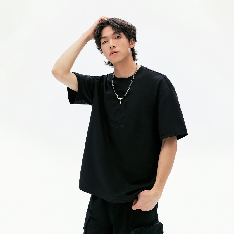 YKYB黄子韬 基础款短袖中性2025夏季新款百搭美式高街潮牌上衣T恤