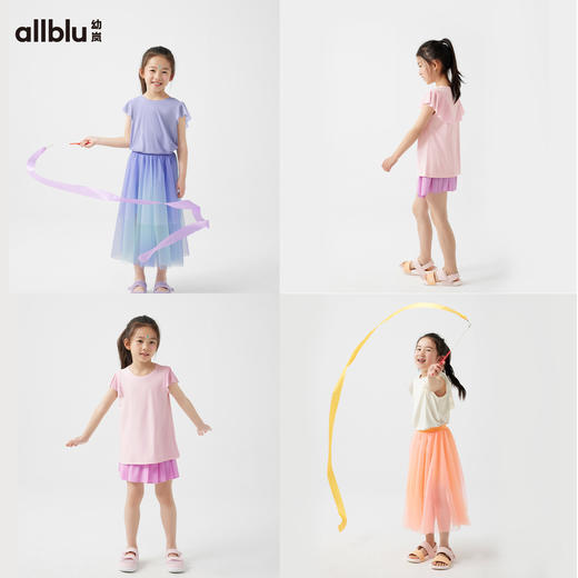 【夏Vol.3-闪亮铠甲】幼岚「小飞羽」速干T吸湿速干新中式24夏新款儿童T恤ZY 商品图2