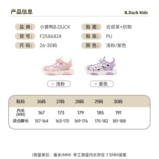 B.Duck小黄鸭童鞋夏季凉鞋26-30 F2586824 商品图1