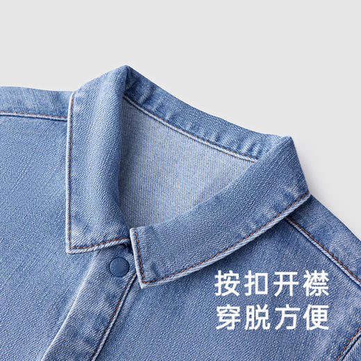 【商场同款】英氏童装春夏软牛仔连体衣男宝宝A类新款 商品图1