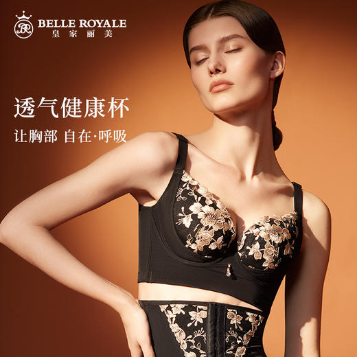 皇家丽美「繁花似锦」系列调整型文胸有钢圈大胸显小聚拢调整型内衣WJ097-1 商品图0