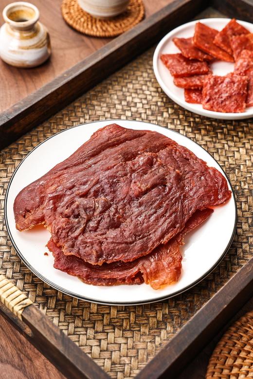 猪肉脯中的“佼佼者”！【潮汕炭烤原切猪肉脯】整片原切 荔枝木炭烤 软硬适中 鲜香醇厚 自带果木焦香 莹润焦香 商品图1