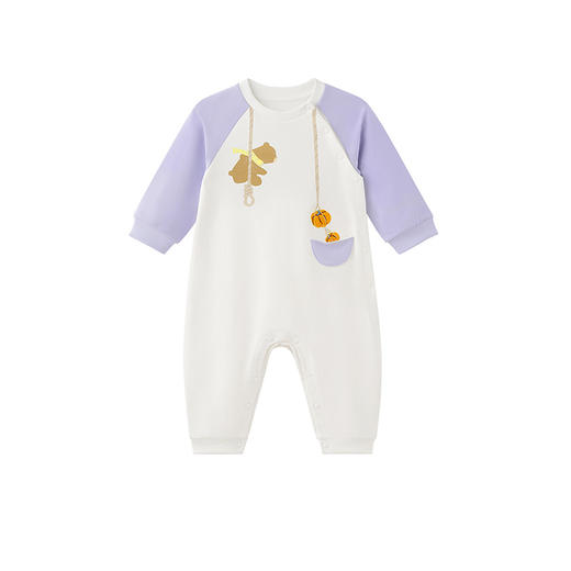 英氏婴儿连体衣男女宝宝长袖哈衣春秋款包屁爬服 商品图4