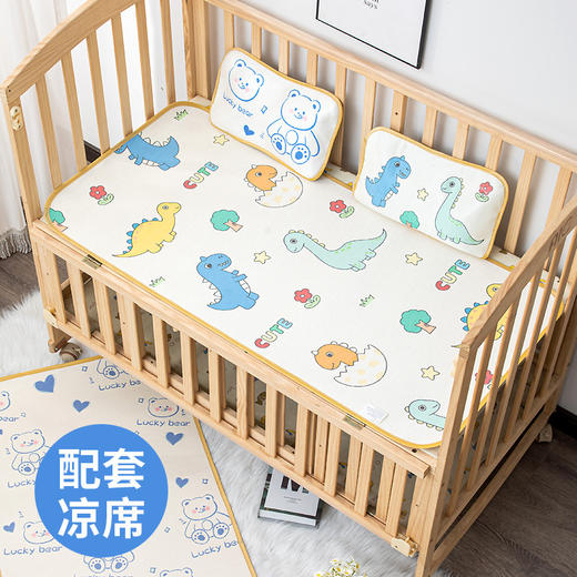 【抗jun除螨，舒凉酣睡！】儿童夏季冰丝枕头1-2-3岁婴儿夏天透气凉枕，冰丝荞麦夏凉宝宝凉爽入睡的黄金组合养麦枕芯+清凉冰丝-lm！ 商品图1