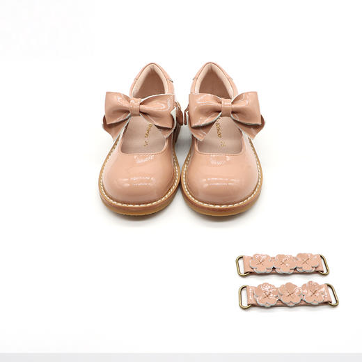 西班牙littlewinkaa小温卡女童真皮公主鞋童鞋多魔术贴活动条蝴蝶结单鞋 商品图6