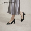 【静音系列】千百度双C拥抱粗高跟鞋春季通勤法式单鞋女A24171659 商品缩略图0