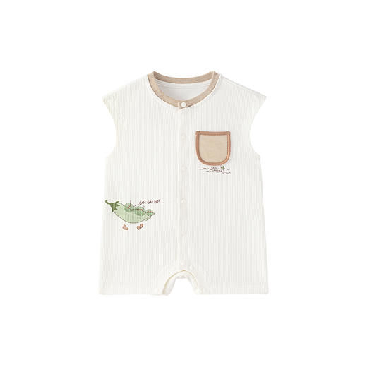 【商场同款】英氏新生儿衣服夏季透气纯棉三防男宝连身衣新款 商品图5