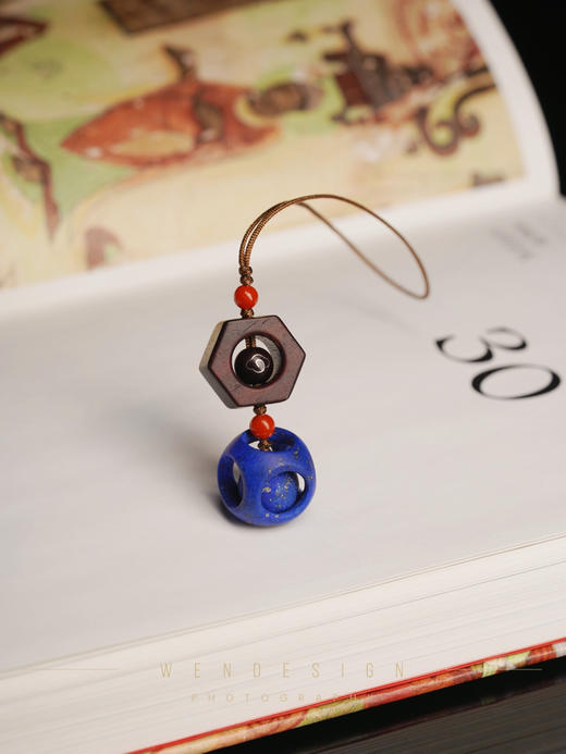 青金石小叶紫檀万能挂 商品图0