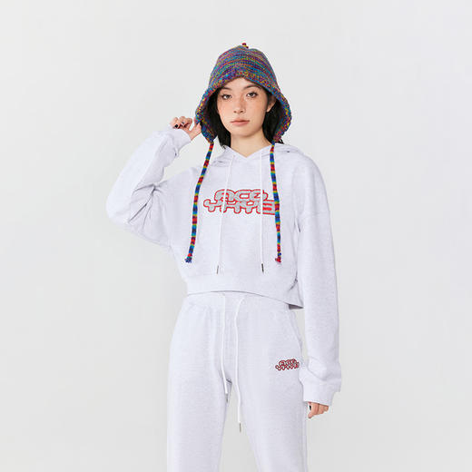 YKYB黄子韬运动套装短款女2025新款休闲美式复古纯棉卫衣两件套 商品图0