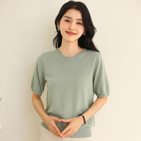 纤束马简约百搭圆领短袖T恤 YRT-705