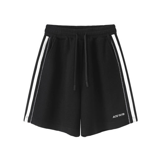 YKYB黄子韬运动短裤潮流2025夏季新款直筒裤子宽松条纹撞色五分裤 商品图3