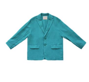 板栗研衣所/BLV921A/绿松石蓝亚麻西服 商品图0