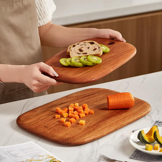 初心| 南美花梨整木椭圆形菜板果蔬辅食板 商品图4