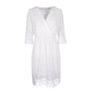 欧芮儿欧芮儿 2018夏收腰镂空流苏V领白色蕾丝连衣裙女中长款 商品缩略图4