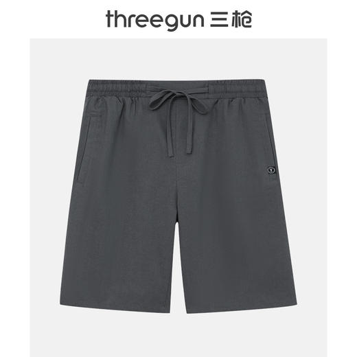 Threegun三枪 【亚麻棉】男士休闲短裤-50697B011 商品图1