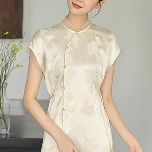 裁缝学苑AQ262新中式醋酸国风提花连衣裙纸样女装长裙子版型图纸 商品图5