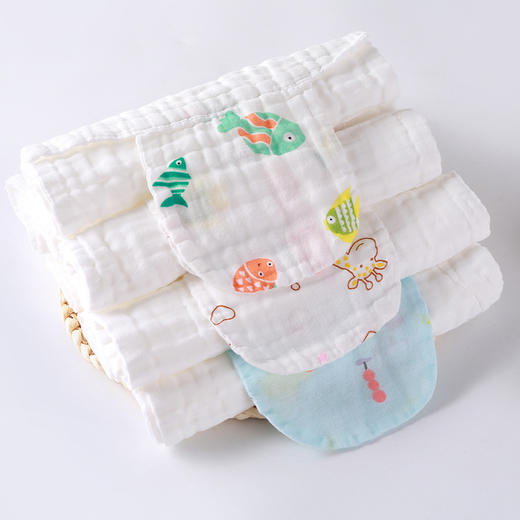 【39.9/任选3件！】6层柔软汗巾儿童全棉幼儿A类纯棉母婴级吸汗巾，宝宝纯棉隔纱布加大垫背巾卡通透气速干 瞬吸干爽-lm！ 商品图4