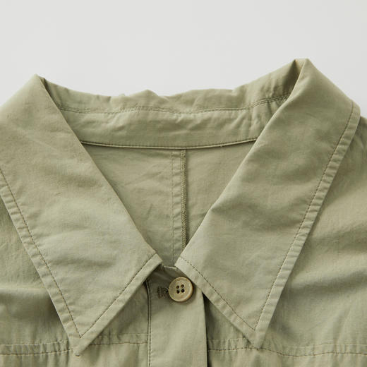 谜底连衣裙短袖2024年夏季新品通勤风收腰泡泡袖中长裙242ML0590 商品图3