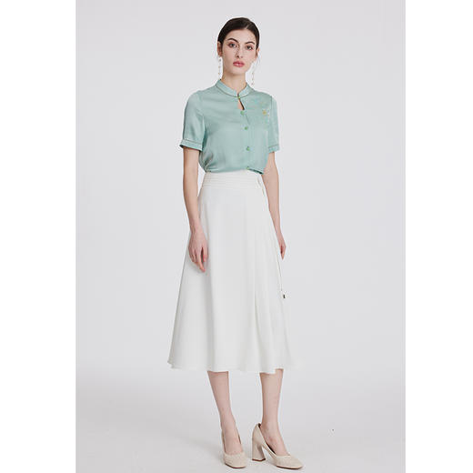 司歌伞裙新中式垂感雪纺半身裙C891167X 商品图4