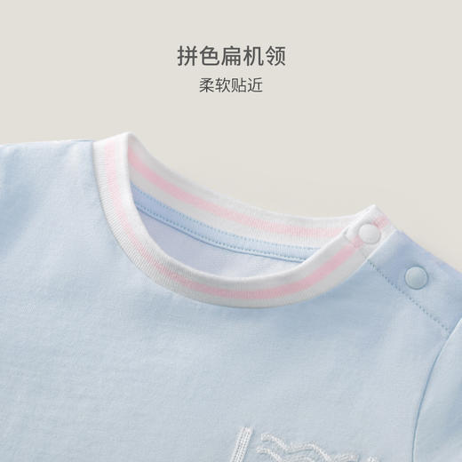 【商场同款】英氏婴儿t恤男宝背心夏装儿童短袖日常休闲上衣 商品图1