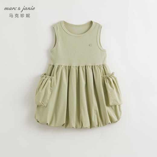 马克珍妮2024年夏装新款女童城市户外花苞背心连衣裙240552 商品图1