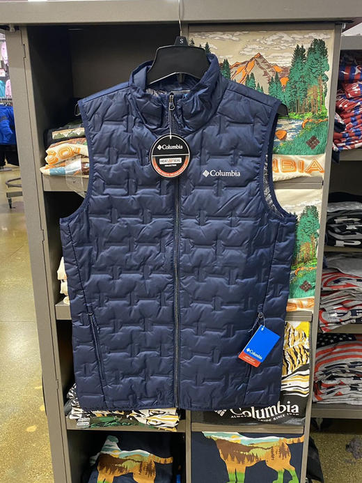 瑕疵Columbia/哥伦比亚 男热压工艺热反射650蓬保暖拉链立领羽绒马甲 商品图0