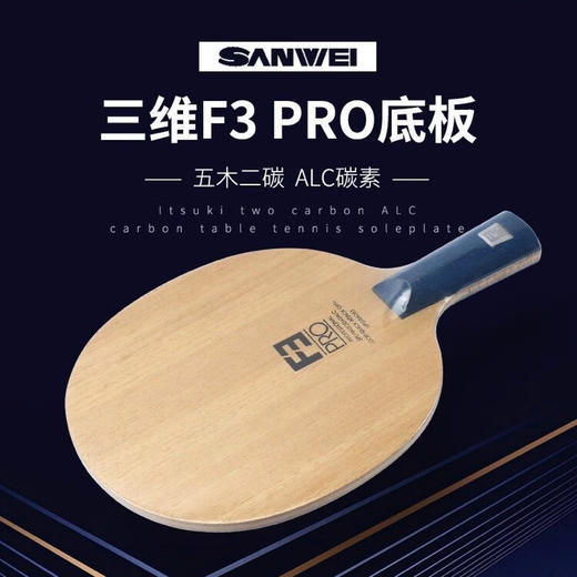 Sanwei三维F3PRO乒乓球拍底板5+2内置碳素弧圈进攻型乒乓球拍 商品图1