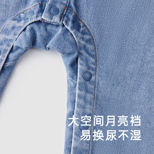 【商场同款】英氏童装春夏软牛仔连体衣男宝宝A类新款 商品图3