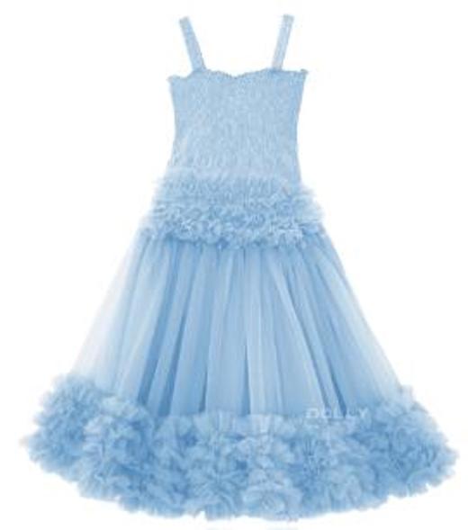 荷兰Dolly女童吊带上衣 半裙套装褶边款-褶边套装连衣裙 商品图2