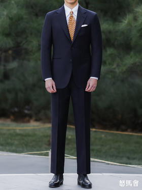 Vitale Barberis Canonico Perennial Super 110’s 澳洲美丽诺羊毛藏蓝色全麻衬套装