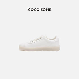 COCO ZONE新款时尚百搭德训鞋复古系带休闲小白鞋CC2B0444
