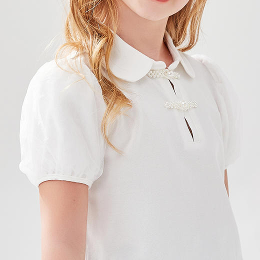 笛莎Deesha T恤2024夏季新款翻领短袖T恤 商品图3