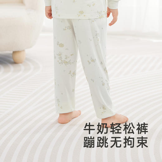 【商场同款】英氏牛奶丝嫩肤童装保暖下装男女抑菌睡裤新款Z 商品图3