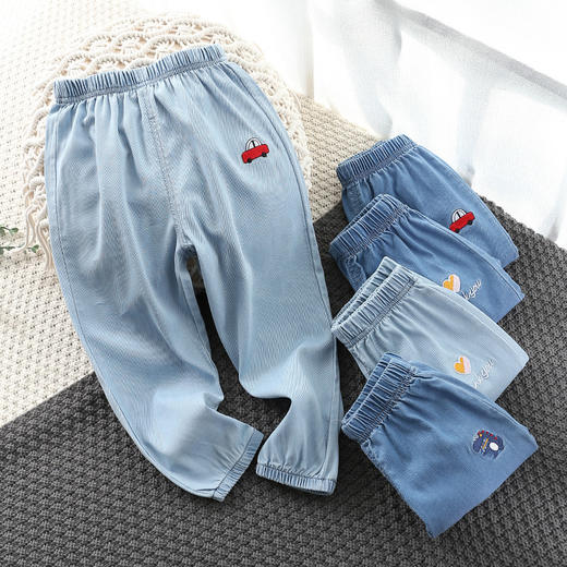 【今夏必备，时尚百搭！】2024新款童装夏季天丝儿童牛仔裤，宽松男女童牛仔裤幼儿园日常服-lm！-ry 商品图3