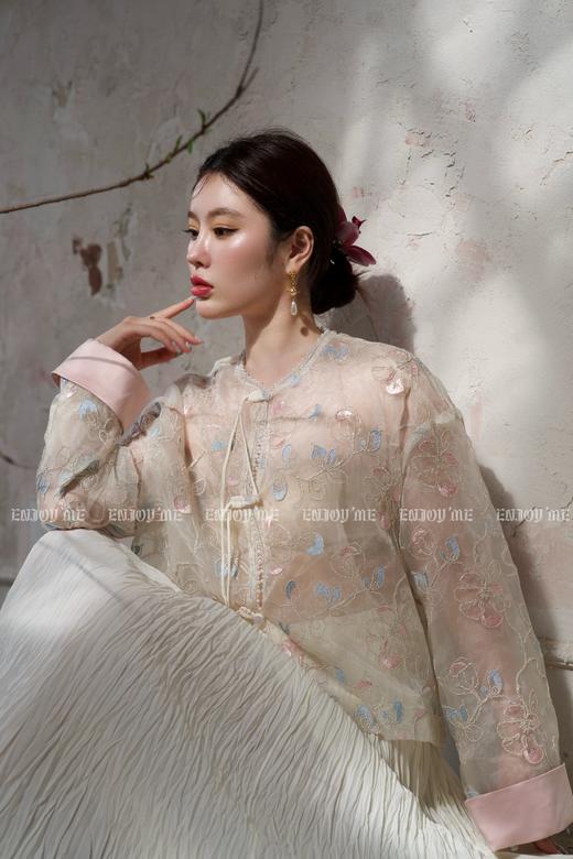 【门店同款】ENJOY夏季云敛-蓝粉玉露中式外套 157151317 商品图3