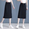 TZF-天丝牛仔半身裙女2024年新款夏季高腰中长款开叉薄款一步包臀裙子 商品缩略图5
