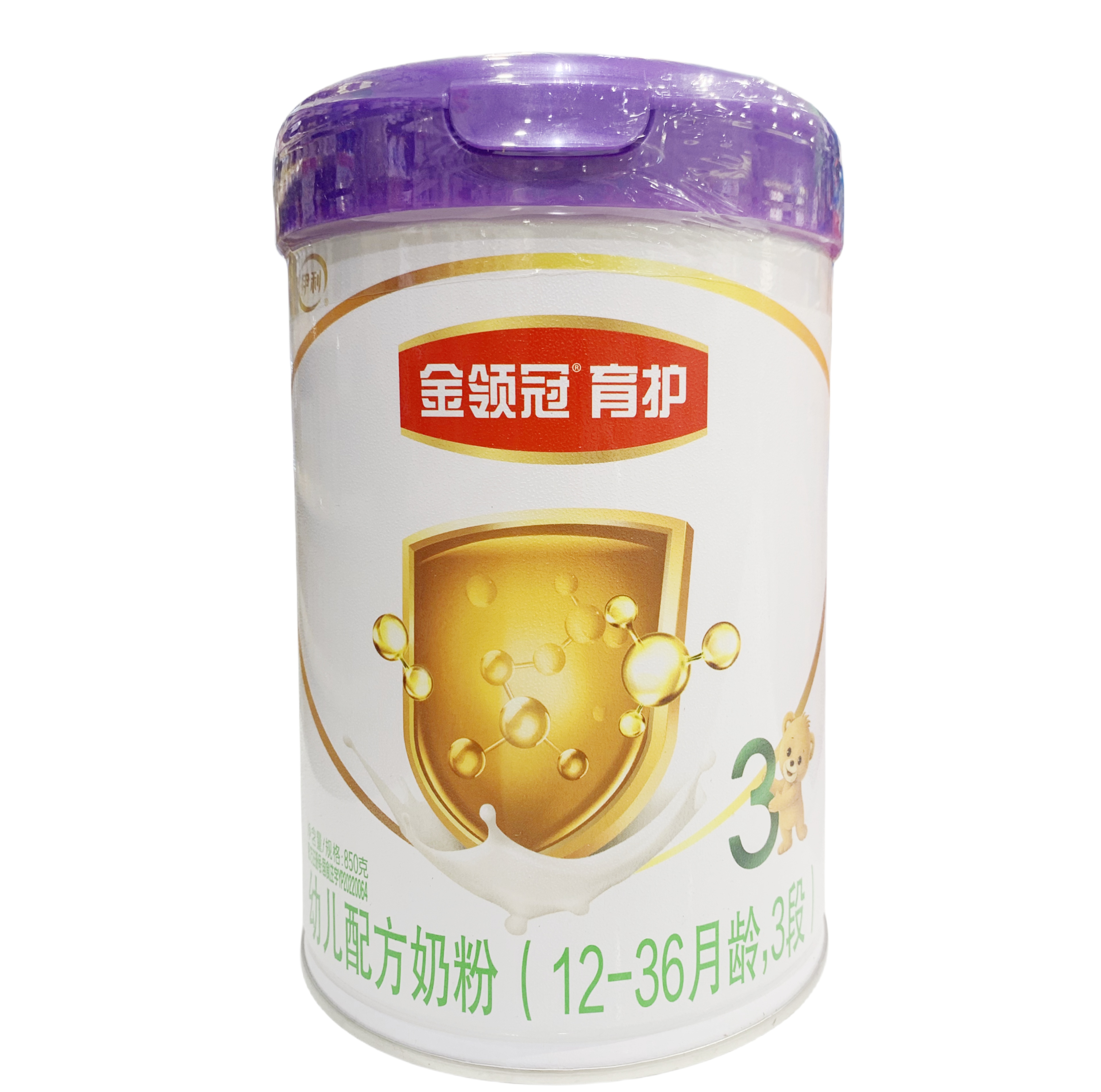 伊利金领冠育护A2幼儿配方奶粉12-36月龄，3段850克