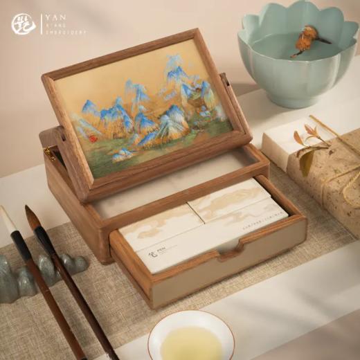 艷湘绣 天地人和文房雅物 桌面收纳盒 商品图7