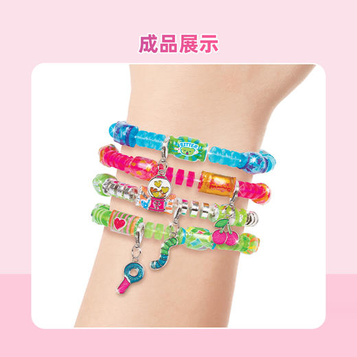 make it real美益睿 收缩魔法甜甜圈手链DIY 玩具套装（粉色+绿色随机发送）MIRC1757 商品图3