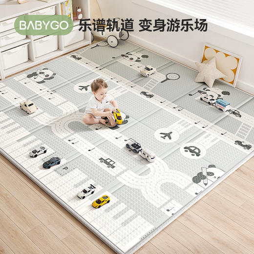 BABYGO 儿童折叠垫xpe材质爬行垫安全无味可折叠垫子 商品图2