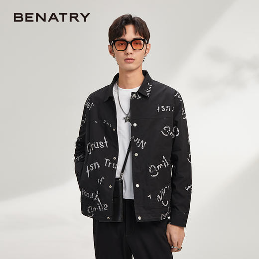 贝纳川专柜款牛仔外套男潮牌百搭宽松工装夹克ins港风韩版潮流  ECK100010402 商品图0