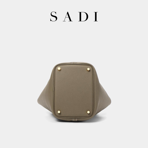 SADI萨迪 头层牛皮菜篮子水桶包SDS30116 商品图4