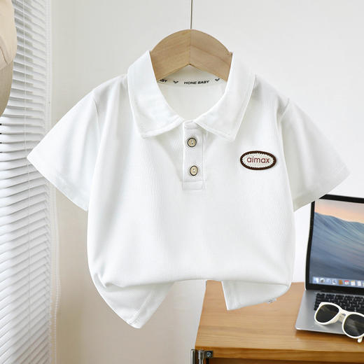 【44.9/2件夏季儿童POLO衫】新款韩版宝宝短袖T恤翻领中大男女童半袖上衣 商品图5
