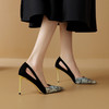 【预售5天】性感优雅，尖头拼接细跟高跟单鞋MY&A211 商品缩略图8