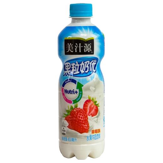 美汁源果粒奶优草莓450ml 商品图0