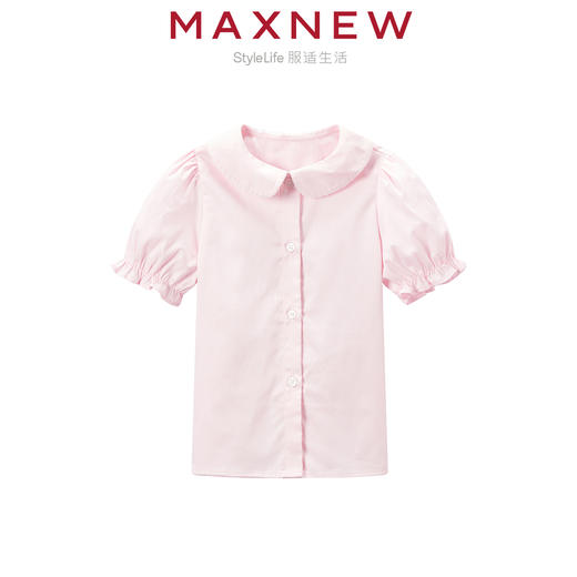 【衬衫】小童撞色花边领泡泡袖甜美衬衫 1N2351301 商品图1