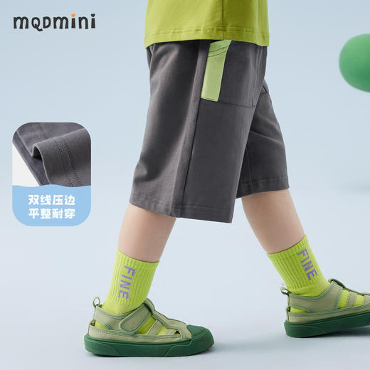 【萌趣恐龙】【80-120】【MQDmini】男童夏季针织短裤休闲五分裤（95%棉  5%氨纶 ） 商品图3